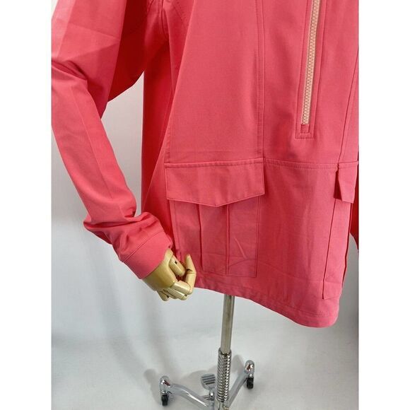 Belyn Key Golf Coral Windbreaker Jacket 1/4 Zip Pockets Dressy - Picture 8 of 12